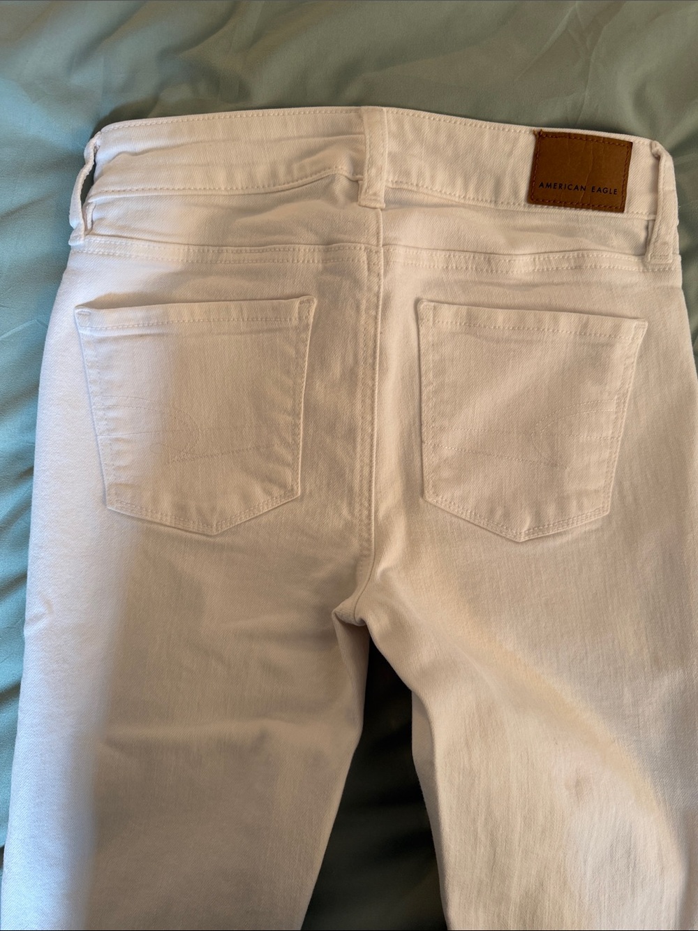 American Eagle Outfitters White Women’s Skinny Jeans W14 size 0 - Picture 6 of 7